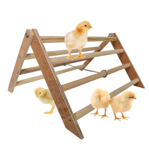 バードプレイジム - 木製鳥類アクティビティ構造物 | 楽しい止まり木プラットフォーム ジャングルクライマー フィンチ、雄鶏、セキセイインコ用 巣作りエリア、屋内生息地、軽量で安定したエンターテイメントユニット