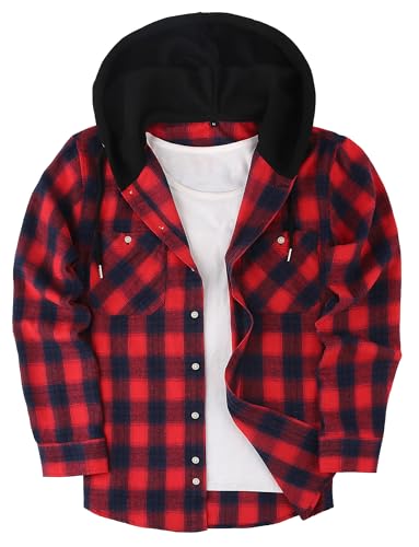 Chemise à carreaux à capuche homme AIEOE pour vos sorties et week-ends