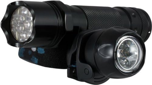 Lucent Ace DFL-1060-5-215-9 Mini 5 LED Headlamp/Mini Tactical 9 LED Flashlight, Black