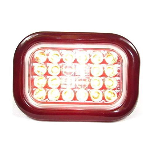 Luz Led Trasera Rectangular Roja 5 5/16" x 3 7/16" Fortpro miniatura 3