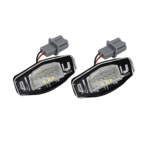 MOLEAQI 2 unids/set de luz LED para placa de matrícula para Ho-nda Accord/Civic/City/Odyssey/MR-V/Pilot con enchufe totalmente OEM