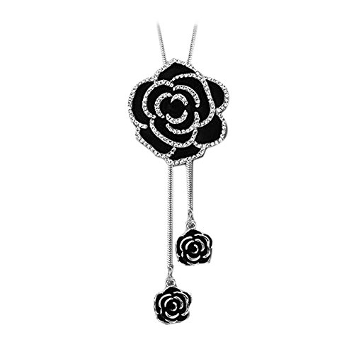 La Cabina Bijou Collier de Chandail Fantaisie Reglable Collier en Strass Long Decoration de Vetement Pendentif Forme de Géométrie (style 10)