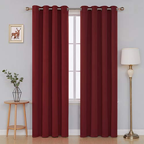 Image of Deconovo Blackout Curtain for Living Room 84 Inches Long, Door Curtain