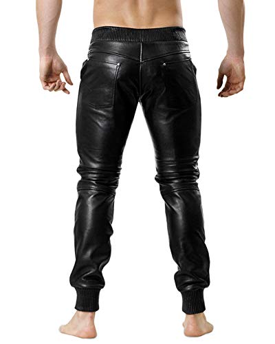 Bockle® Joggers Running leather pants lambskin soft Men2