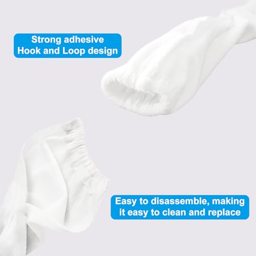 Image of Chandelier Chain Cover White 2 Pack with Touch Fasteners,39.37inches Brushed Polyester Fabric Chain Sleeve for TV Cord Cover Decorative Cord Hider Easy Install Convenient for Wire Management