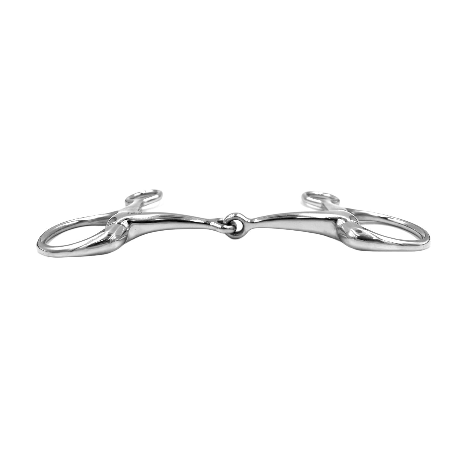 Equine Smile ES0074 Belly Snaffle Bit Simple Broken Stainless Steel Bit Thickness 15 mm (11.5 cm), silver - Image 3