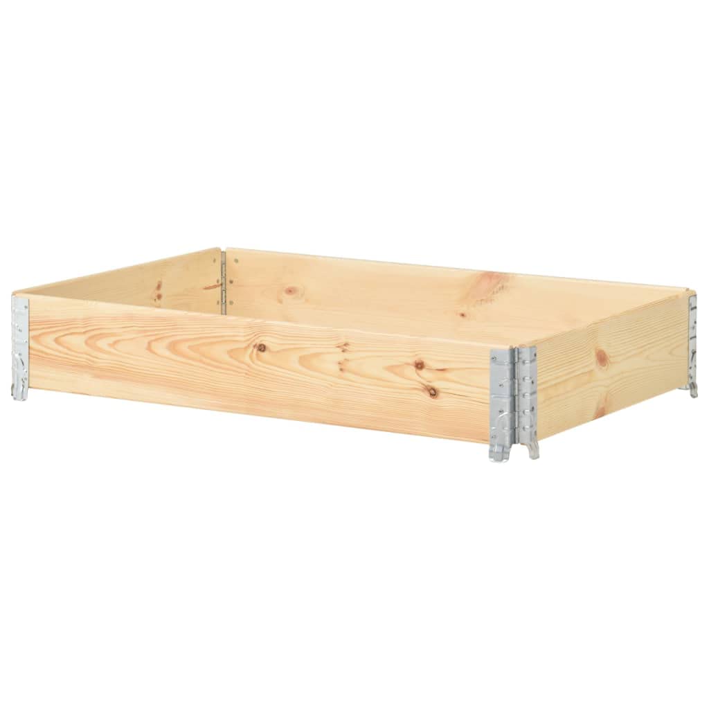 Pallet Crate, Wooden Pallet Interlocking Collapsible Metal Corners for Items Transporation