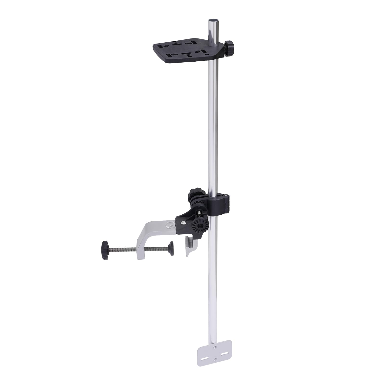 Universal Transducer Bracket, Fishfinder Mount, Transducer Mounting Arm, Portable Fish Finder Bracket, 360° Adjustable Rotating