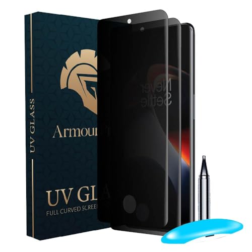 Image of ArmourPro UV Privacy Tempered Glass Screen Protector for OnePlus 11R (6.74 Inch, Pack of 2) Edge to Edge Coverage Anti-Spy /Anti-Peeping 9H Hardness