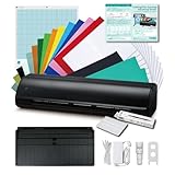 セット商品 シルエットカメオ5 Silhouette Cameo5 マットブラック A4シート計31枚[カッティング用シート14枚 転写シート14枚 マスキングシート2枚 アイロンシート1枚] NTカッターD-400 スキージー