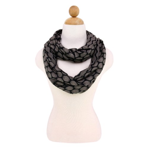 TrendsBlue Premium Circle Wave Two Sided 2 Tone Infinity Loop Scarf2