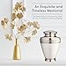 Fedmax Urns for Ashes Adult Male or Female - Funeral and Memorial Cremation Urns for Human Ashes up to 200 lbs with Velvet Bag, White
