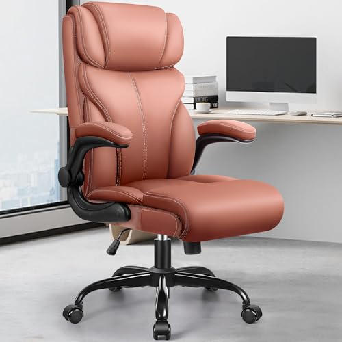 FelixKing Bürostuhl, Schreibtischstuhl Ergonomisch, Großer und hoher Chefsessel Leder, Wippfunktion und Höhenverstellung, Bürostuhl Home Office mit Verstellbarer Rücklehner(Matte Brown) FelixKing Bürostuhl, Schreibtischstuhl Ergonomisch, Großer und hoher Chefsessel Leder, Wippfunktion und Höhenverstellung, Bürostuhl Home Office mit Verstellbarer Rücklehner(Matte Brown)