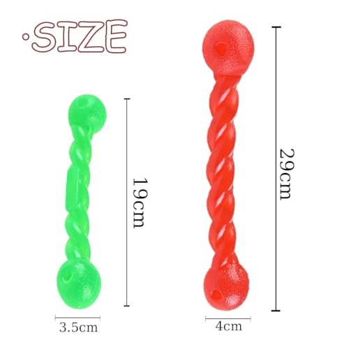 YINZZTRY Hundespielzeug für Zähne, 2 Pieces Gummispirale Kauknochen, Robustes Kauspielzeug für Hunde, Zahnen Kauen Spielzeug, für Zähne reinigen und Zahnfleisch massieren, 18cm+28cm