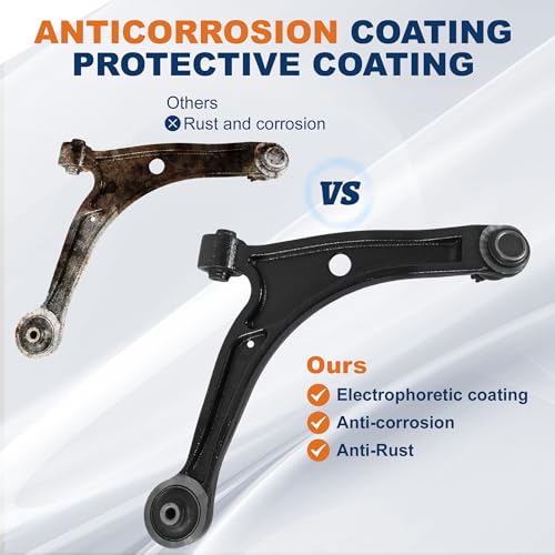 Image of KUIPERAUTO 8PCS Front Suspension kit Lower Control Arm and Ball Joints Compatible with 2001-2006 Acura MDX Compatible with 2003-2008 Honda Pilot