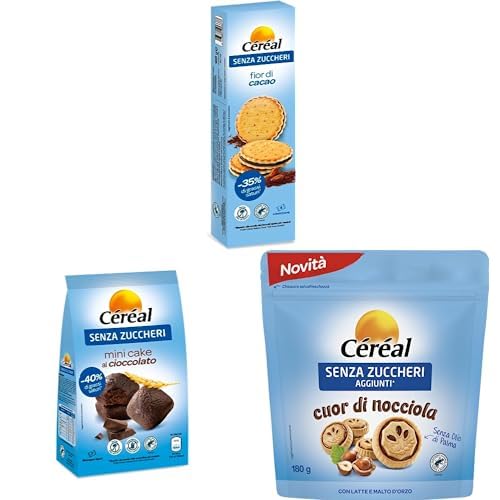 Céréal SENZA ZUCCHERI, Fior di Cacao biscotti...