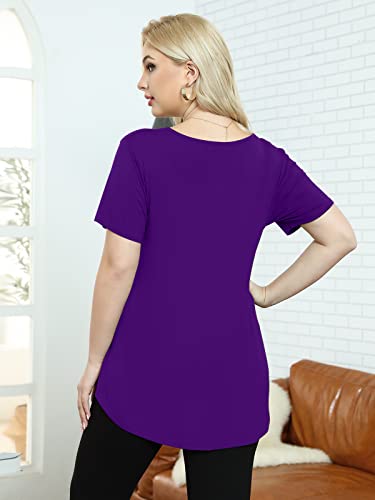 Image of BELAROI Women Plus Size Tops V-Neck Tunics Shirts