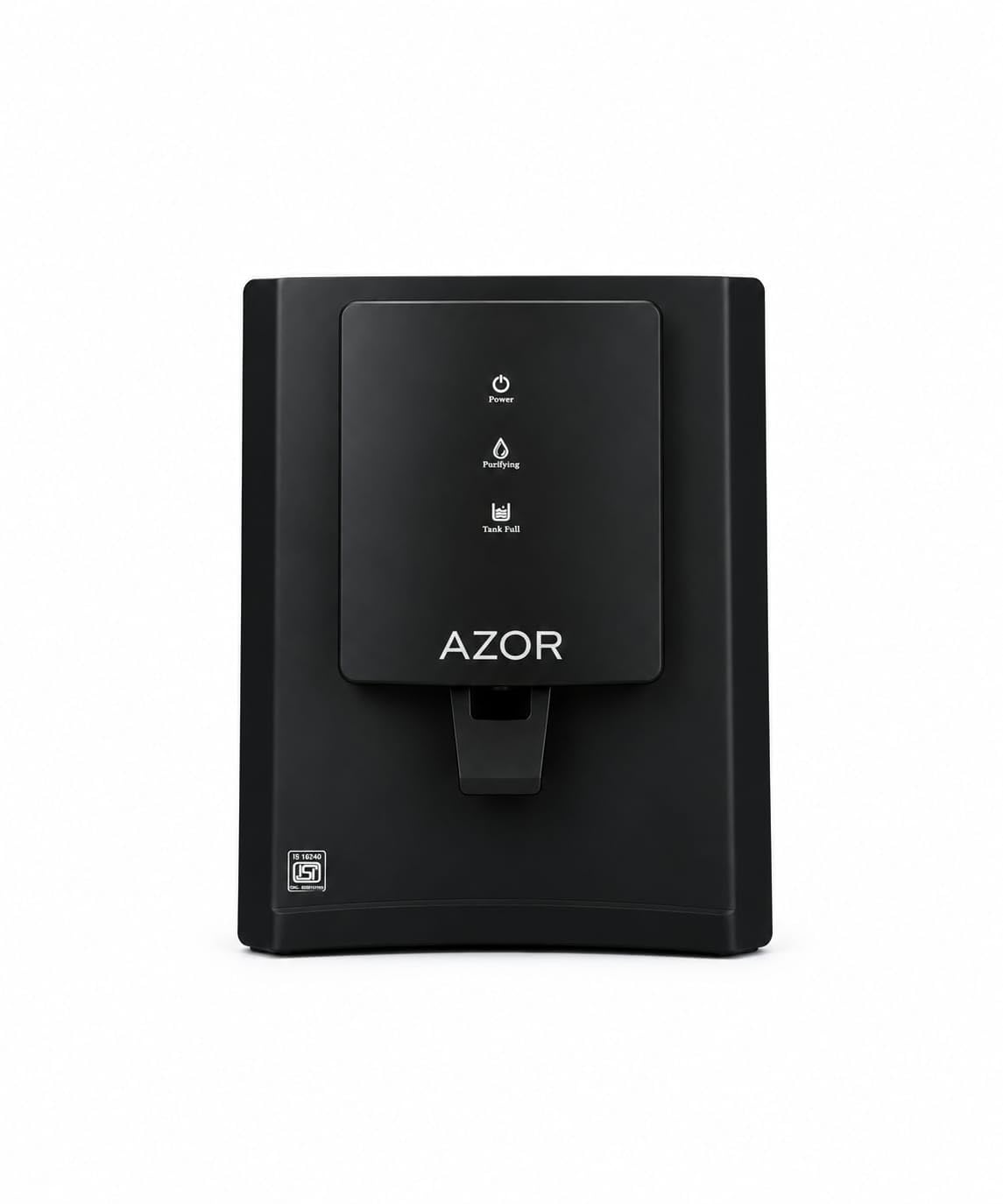 zedsystem azor water purifier with smart indicators, black (black) (black) | advanced purification, isi certified, complete accessories kit, pp sediment filter, durable & reliable
