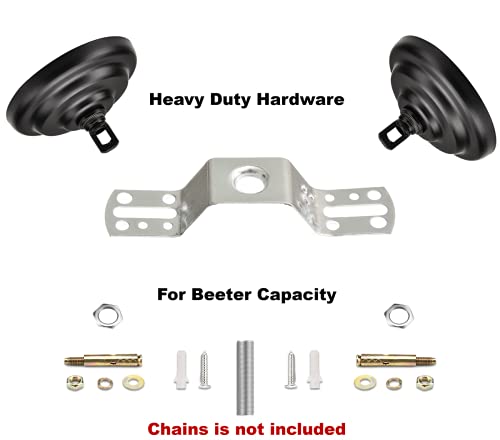 Image of Sangle Soppfy Vingage Canopy Kit and Pendant Light Fixture Chain for Chandelier or Swag Light Fixtures,Maximum Weight of 60 Pounds, 6 feet,Heavy Duty,5 Inches Diameter (Black - 2 Set)