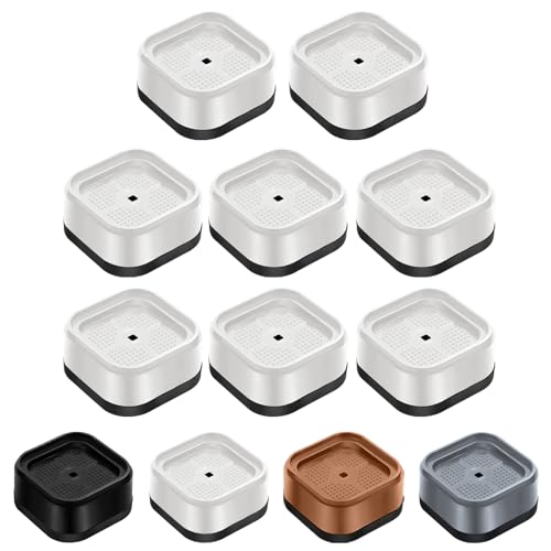 shouwuhho 8 Pack Furniture Risers Adjustable Bed Risers Heavy Duty Lifts Height 1 Square Stackable Bed Risers 1 2 or 3 Inch for Desk Leg Table Couch Sofa Chair Bed Frame Legs Dorm White