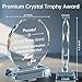 Thryonix Personalized Crystal Trophy Award – Custom Awards and Trophies for Employees, Coworkers, Boss – Retirement, Farewell, Appreciation, Recognition Gifts – Custom Plaques (Thank You)