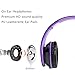 BESTGOT Kids Headphones BG6002 Children Headphones for Kids Boys Adult with Microphone Volume Control Foldable Headset with 3.5mm Plug Removable Cord (Black/Purple)