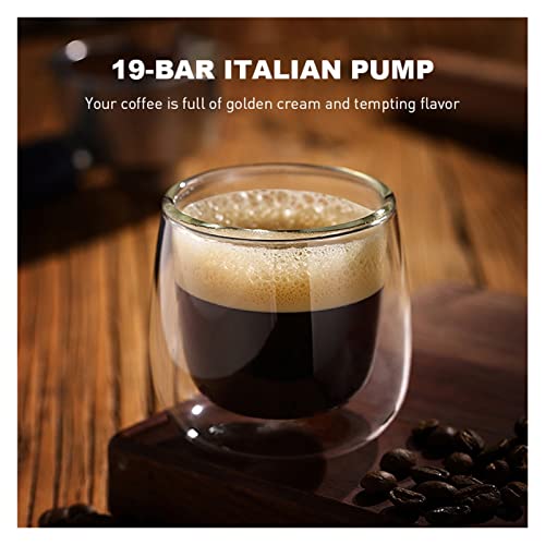 QWERTYUI AISHANBAIHUODIAN Máquina de café de Espresso de 19 Bar, con Leche de café con Leche Caliente Totalmente… - Imagen 4