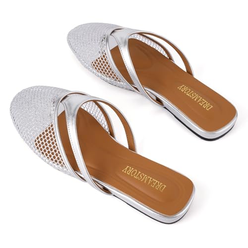 Image of DREAMSTORY Womens Beaded Flip Flops Beach Jeweled Thong Sandals