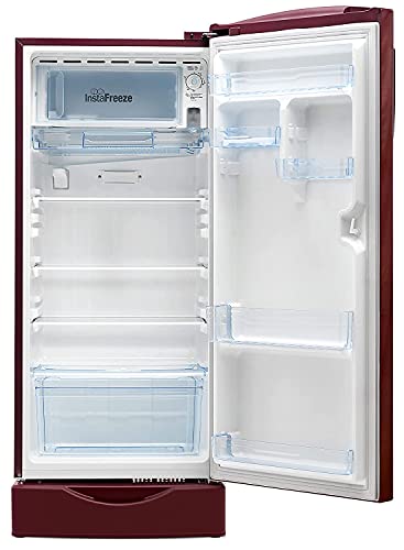 Image of Lloyd 225 L 2 Star Direct Cool Single Door Refrigerator (GLDC242SGWS2PB, Gardenia Wine, With Base Stand)