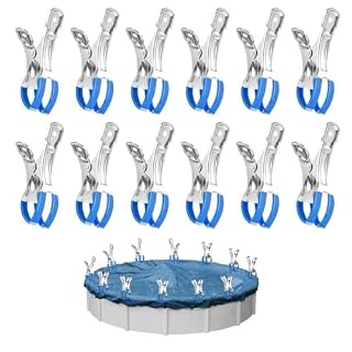 KZARYVEXIS 12 clips inox pour bâche, ouverture 6 cm