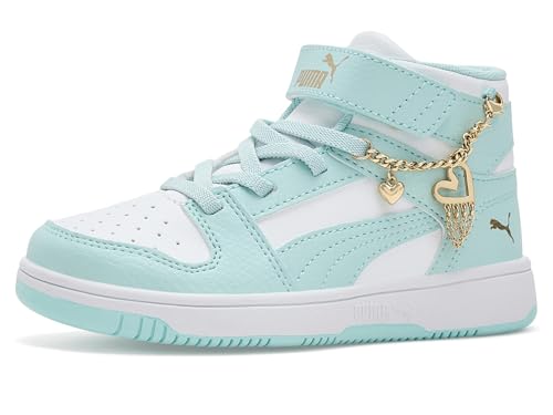 Image of PUMA Kids' Rebound Layup Mid Hook and Loop Sneakers