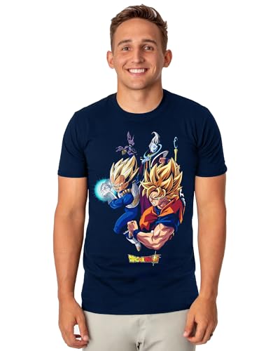 Dragon Ball Z T-Shirt Men's Warrior Surge Adult Short Sleeve Tee (Medium) Multicolored
