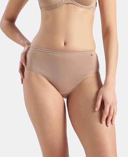 Image of Jockey 1406 Women's High Coverage Super Combed Cotton Mid Waist Hipster with Concealed Waistband and Stay Fresh Treatment (Pack of 5 Colors & Prints May Vary)