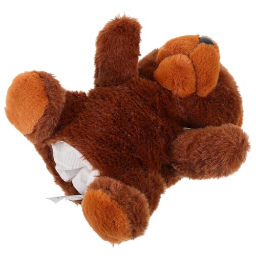 Lurrose 棕熊ぬいぐるみハンドパペット 動物おもちゃ 手遊び用 柔らかく 向け親子コミュニケーション促進 肌触り良い 手人形