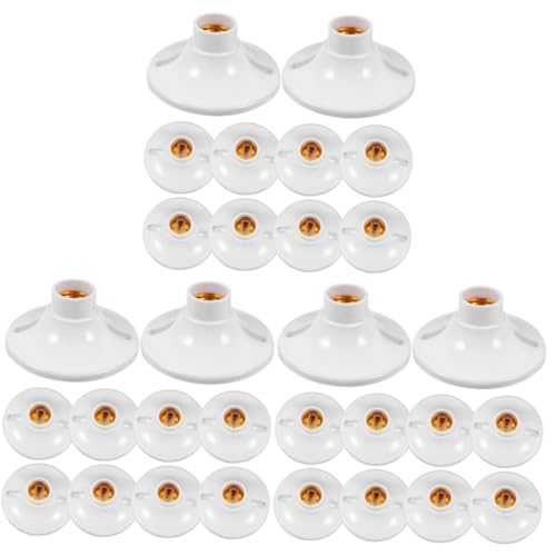iplusmile 3 Juegos Portalámparas De Baquelita Renovación De Habitaciones Adaptador Portalámparas Colgante Portalámparas De Techo Enchufe Portalámparas E27 Base De Luz E27 10 Uds * 3