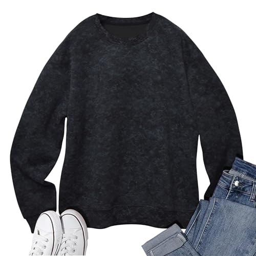 Oversized Sweatshirt for Women Fashion: CrewNeck Causal Basic Fall Clothes Tops Loose Fit Pullove