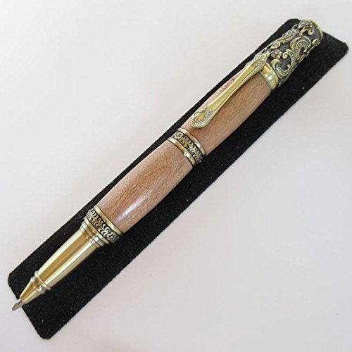 Jig Pro Shop Hand Turned Victorian Twist Pen (Cherry/Antique Brass)