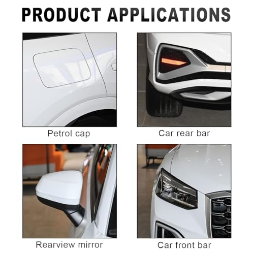 Image of Wevdn 2 PCS Car Rear View Mirror Stickers, Waterproof Anti-Collision Striped Vehicle Mirror Warning Stripes, Exterior Accessories Rear View Mirror Stickers Universal for Cars (Black)