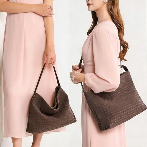 Bolso Hobo Trenzado de Cuero PU para Mujer miniatura 3