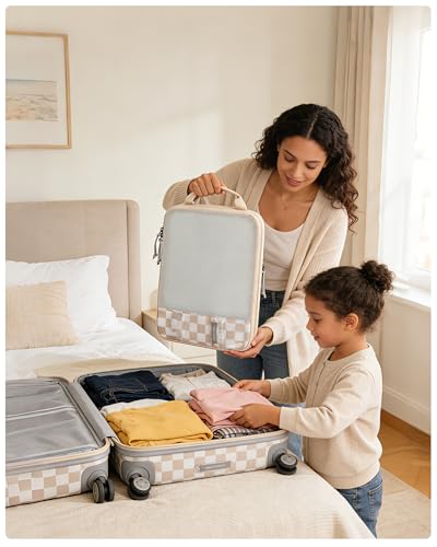 Image of BAGSMART 6 Set Compression Packing Cubes for Travel, Lightweight Luggage Organizer Bags, Durable Space Saver Bags Travel Essentials