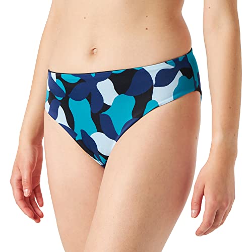 Sloggi Shore Women's Flower Horn High Leg Bikini Bottoms, Blue-Dark Combination, L