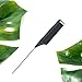 Dosso Beauty Carbon Fiber Rat Tail Comb, Plastic, Carbon Fiber, Metal End For Styling, Accurate Parting, Black, Heat Resistant, Comfy Grip, Durable, Sleek Look, Detangling, Portable