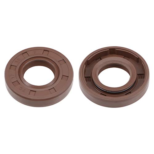 Sello de aceite de 17x35x7 mm en goma de flúor con doble labio