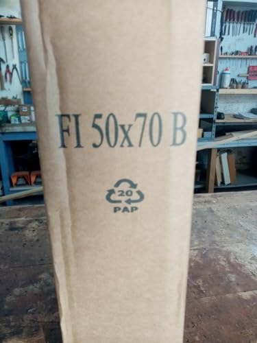 Nuova Arredo Holzfenster cm L 50 x 70 H – Doppelglas – Griff – gebeizt – zu behandeln: Imprägnierung/Lackierung – in jeder Farbe