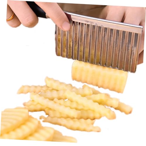Cortador de papas ondulado multiusos de acero inoxidable miniatura 6