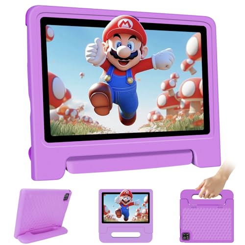 VNEIMQN Tabletas para niños, Android 14 Tablet WiFi Bluetooth Dual Camera Kids Space, 10.1 pulgadas HD Tablet con Octa-Core, 8 GB de RAM 64 GB de ROM (TF 1TB), control parental, 6000 mAh, tabletas