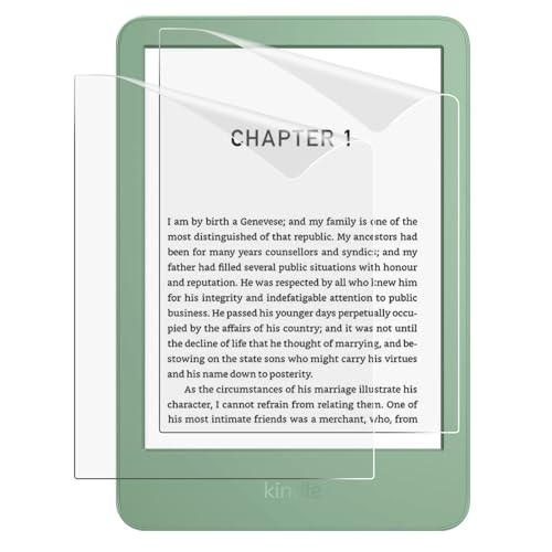 MoKo 2 Pack Anti-Glare Matt Screen Protector for 6 inch Mini Kindle 11th Generation 2024/2022 Kindle Basic Kobo Clara Scratches Resistance Anti-Bubble Clear PET Film Kindle Accessories Matcha