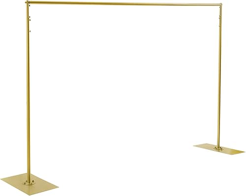 Miniatura 8 de WUPYI Kit de tubo profesional para telón de fondo, 10 x 20 pies, resistente altura ajustable, sistema de soporte de fondo, marco de cortina