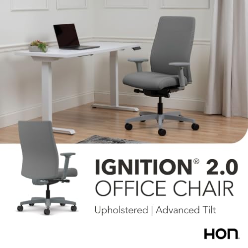 Image of HON Ignition 2.0 Ergonomic Office Chair, Lumbar Support, Desk Chair, Frost