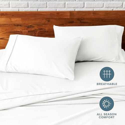 Image of Bare Home Microfiber Pillow Cases - King Size Set of 2 - Cooling Pillowcases - Double Brushed - Ivory Pillowcases 2 Pack - Easy Care (King Pillowcase Set of 2, Ivory)